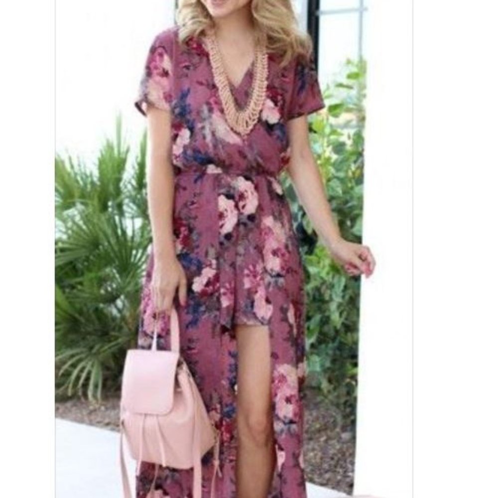 Floral Romper with maxi skirt 🩷 - Picture 3 of 3